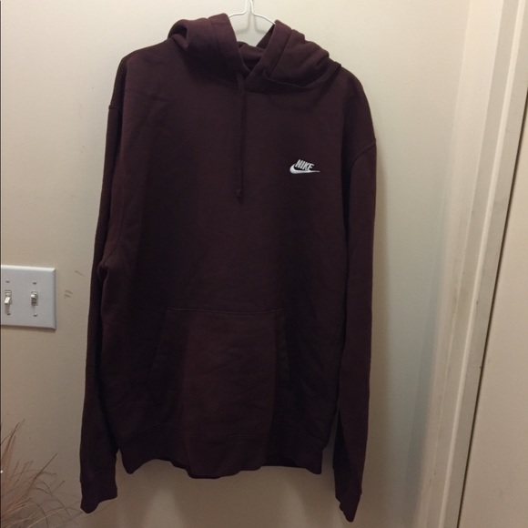 Nike Tops - Nike burgundy pullover hoodie Large Tall
